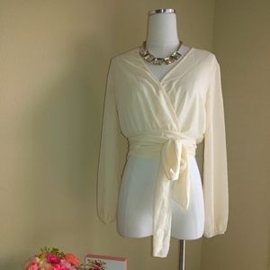 Fashion Nova, Off White Top, Small